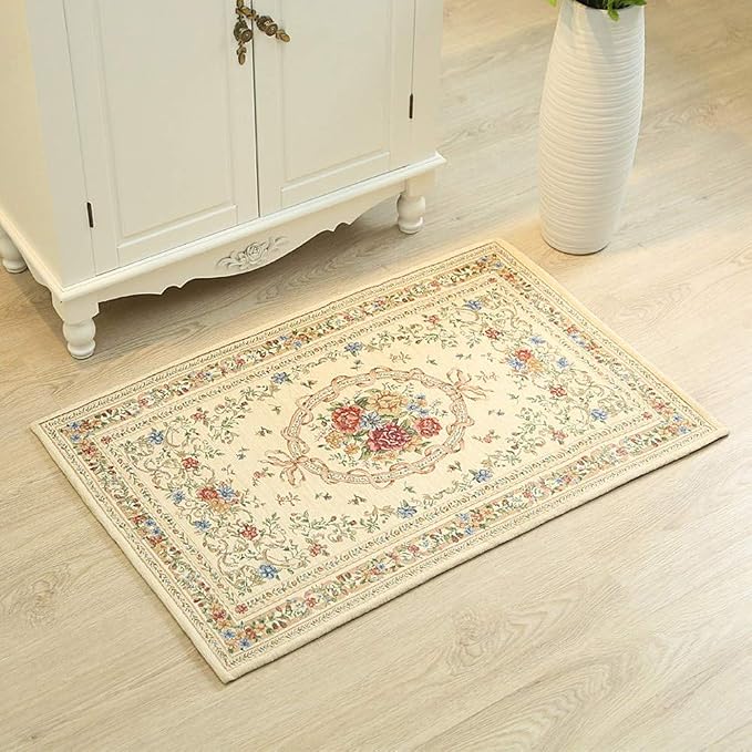 Royal Collection New Traditional Oriental Rug Home Decor Collection Floral Rugs Indoor Doormats for Living Room Bedroom Kitchen Bathroom, 2' x 3', Euro Romance - Image 2