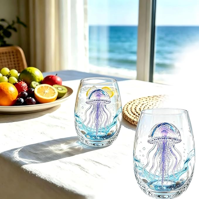 Artisan Blue Octopus Glassware Handmade 3D Ocean Decor Gift - Image 5