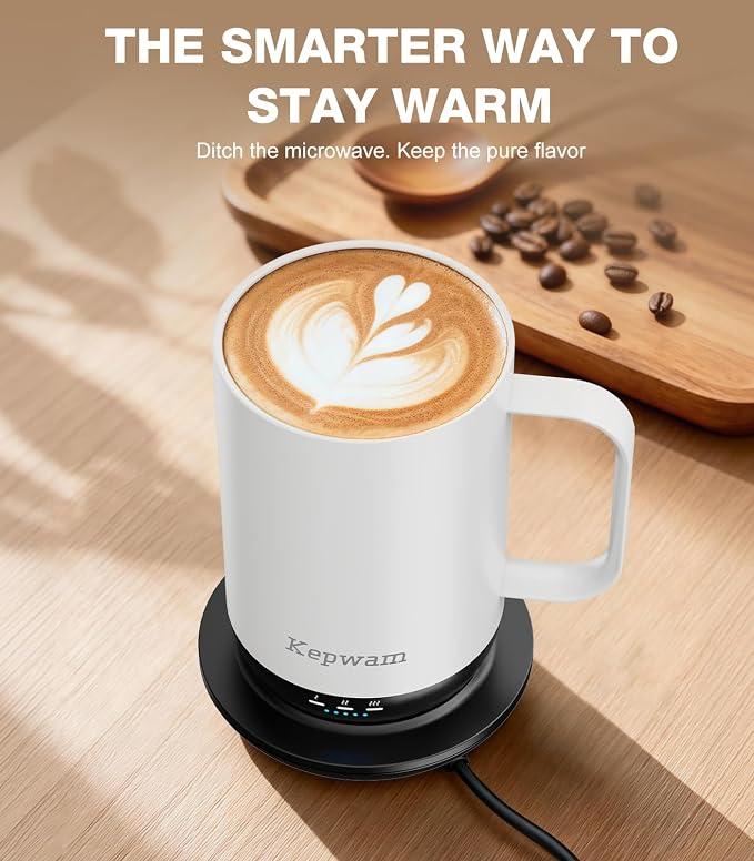 Kepwam Self-Heating Coffee Mug T1, 16oz Rechargeable Heated Coffee Mug, Smart Coffee Warmer Mug with App-Controlled,Advanced Temperature-Controlled Heating Coffee Gifts for Women Men Coffee Lover - Image 7