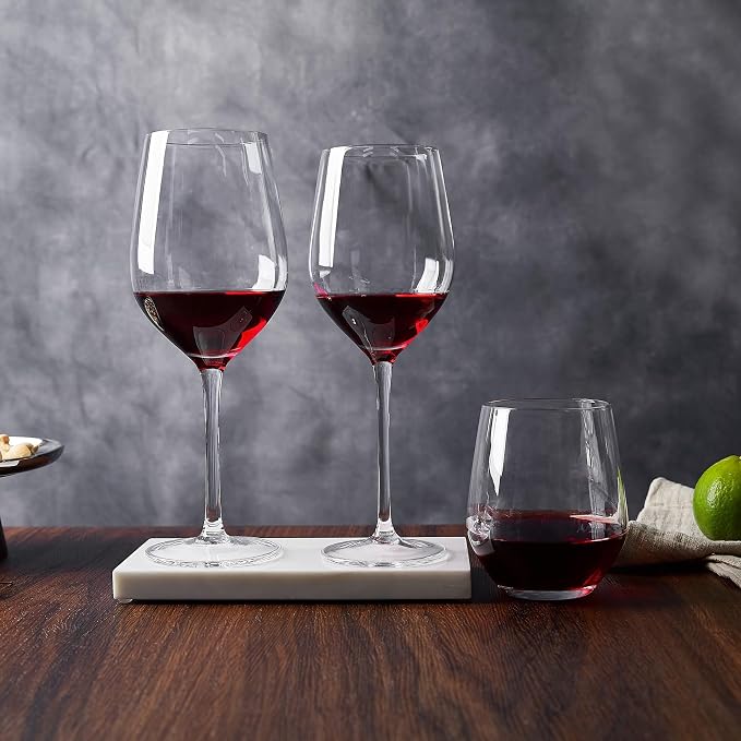 Royalrose Premium Delight 15 oz Wine Glasses Set of 4 (Red Wine Glasses) | Clear Long Stem, Elegant Red Wine Glasses, Classic Table Glassware for Weddings, Dinners & Home Entertaining - Image 6