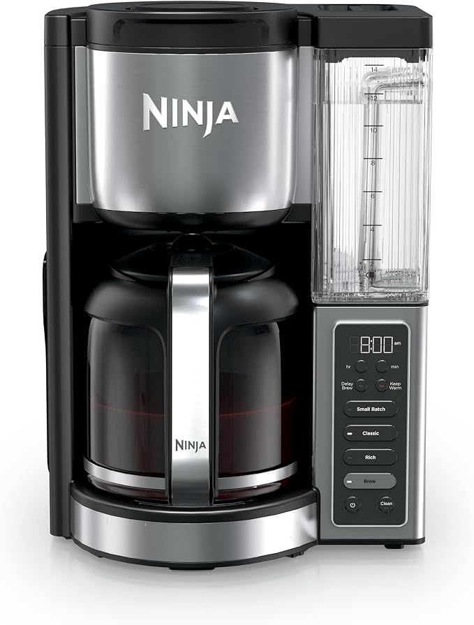 Ninja Fresh Brew Coffee Maker, 14 Cup Glass Carafe, Stainless, CE451AMZ | Programmable, Classic & Rich brew, 70-oz. Removable Water Reservoir, Small Batch, 24-hr Delay Brew, Adjustable Warming Plate by Unknown