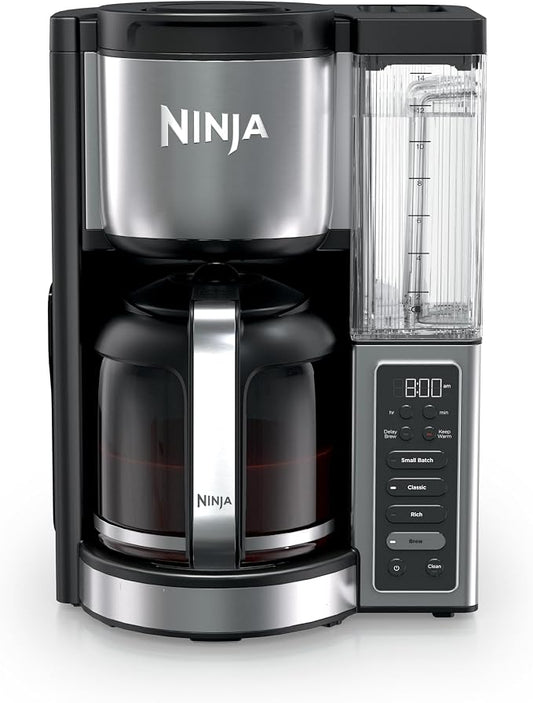 Ninja Fresh Brew Coffee Maker, 14 Cup Glass Carafe, Stainless Steel, CE451 | Programmable, Classic & Rich brew, 70-oz. Removable Water Reservoir, Small Batch, 24-hr Delay Brew, Adjustable Warming Plate by Unknown