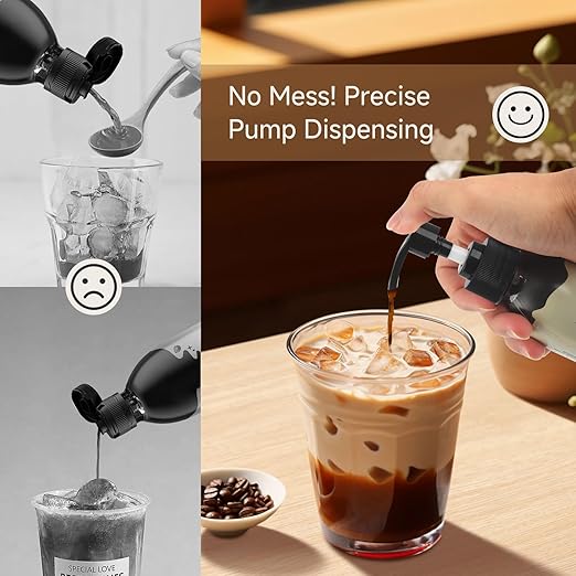 Syrup Pump for Javy Coffee Concentrate 6fl, Syrup Dispenser Pump for Cold Brew Coffee, No Drip Pouring, Replace Measuring Spoon for Consistent Dispensing (6Pcs)