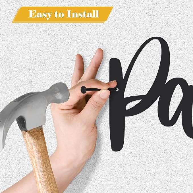 Pantry Metal Signs for Wall Decorations 12X7.34 inch Wall Decor for Bedroom Aesthetic Iron Art Decoration for Storage Room Black Home Decor Wall Art Decorations for Indoor Outdoor Office Living Room - Image 4