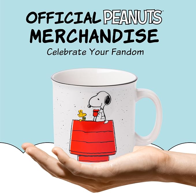 Silver Buffalo Peanuts Snoopy and Woodstock Get Cozy Ceramic Camper Mug, 20 Ounces (Pack of 12) - Image 5