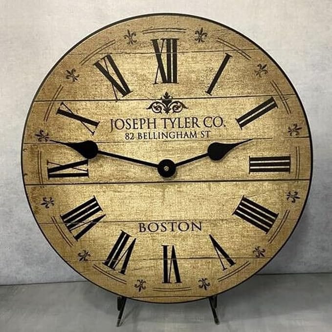 The Big Clock Store Barnwood Tan Wall Clock | Handcrafted in USA | Silent Non-Ticking Mechanism | Beautiful Color | Rustic Decor for Living Room | Battery Operated (10-Inch) by The+Big+Clock+Store