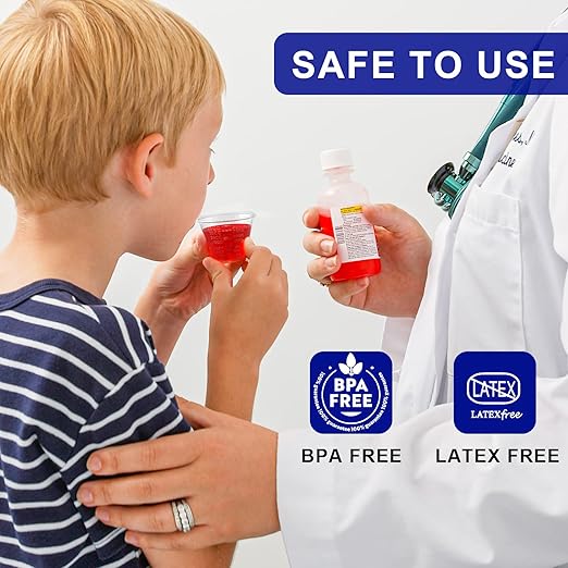Disposable Medicine Cups Graduated, Bulk Pack of 2000, 1 oz (30ml) Small Plastic Measuring Cup for Liquid Medication, Paint, epoxy, Pill and Resin