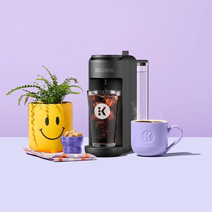 Keurig K-Mini Mate Plus Single-Serve K-Cup Pod Coffee Maker, Compact, 3 Cup Sizes, Brew Over Ice and Strong Button Features, 50 oz Removable Reservoir, Matte Black - Image 10