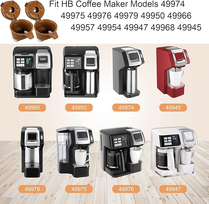 Reusable Single Serve Coffee Filter Capsules 2PC, Coffee Pods Coffee Brew Baskets for FlexBrew Coffee Maker Models 49974 49975 49976 49979 49950 49966 49957 49954 49947 49940 Filter Part