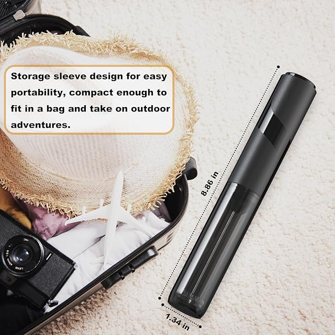Handheld Milk Frother with Cover- 15-Second Silent Drink Mixer, Travel-Ready with ABS Sleeve, Battery-Powered for Coffee, Matcha & Shakes (With Cover) (With Cover)