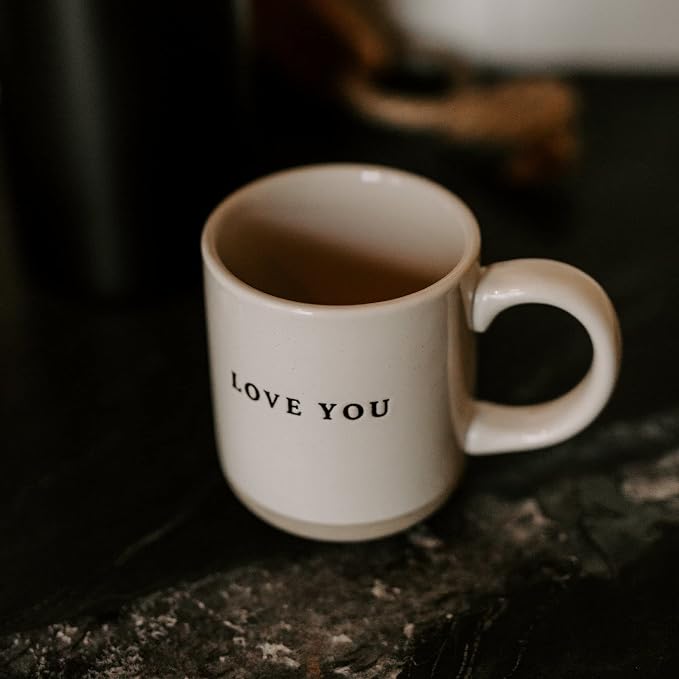 Sweet Water Decor Love You Stoneware Coffee Mugs - 14Oz Cute Mugs for Hot & Cold Drinks - Dishwasher & Microwave Safe - Gift for Special Someone - Ideal for Espresso & Tea Lovers - Image 7