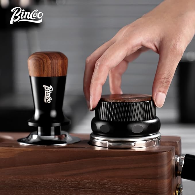 Bincoo 58mm Espresso Distribution Tool,Adjustable Depth Coffee Distribution-Espresso Coffee Leveler Tool for Bottomless Portafilter-Barista Espresso Accessories (58MM)
