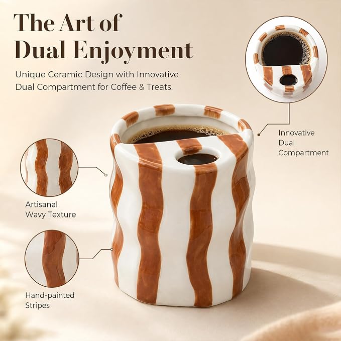 Espresso Cups Ceramic Coffee Mug Series European Striped Dot Coffee Cup And Saucer Mug Cake Plate Afternoon Tea Set Tea Cup And Saucer (Orange 2) - Image 3