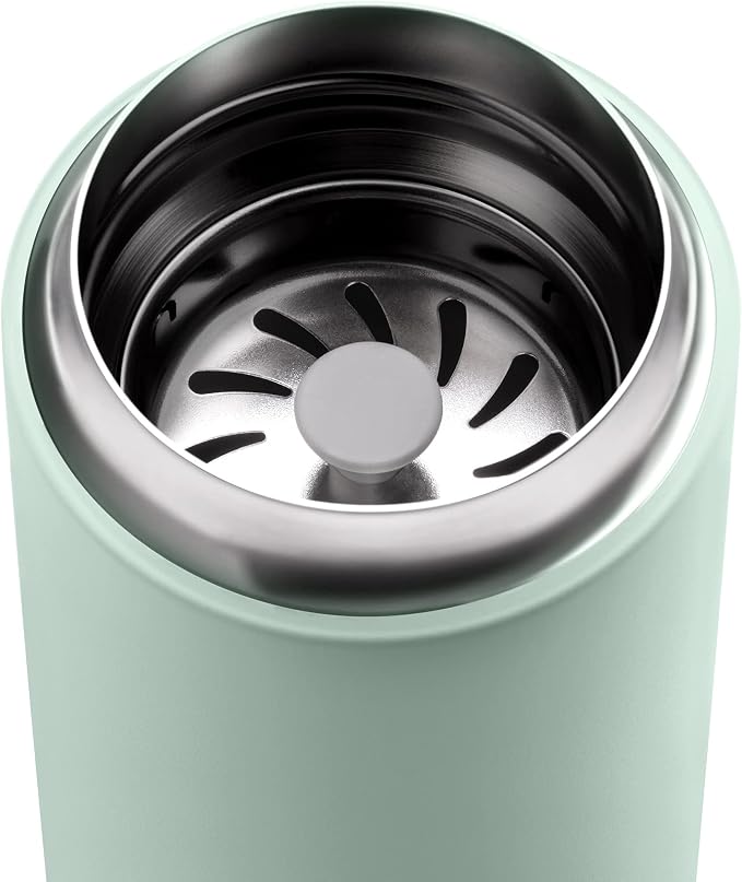 Fellow Carter Move Ceramic Lined Travel Coffee Mug 16 oz - Leak-Proof Lid | No Metallic Taste, Dishwasher Safe, Hot 12Hr Cold 24Hr, Stainless Steel Tumbler, BPA-Free, Fits Cup Holders, Mint Chip - Image 4