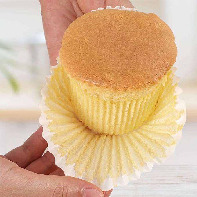 Caperci Jumbo Cupcake Liners White Muffin Baking Cups 300-Count, No Smell, Food Grade, Upgraded Grease-Proof Paper (White) - Image 7