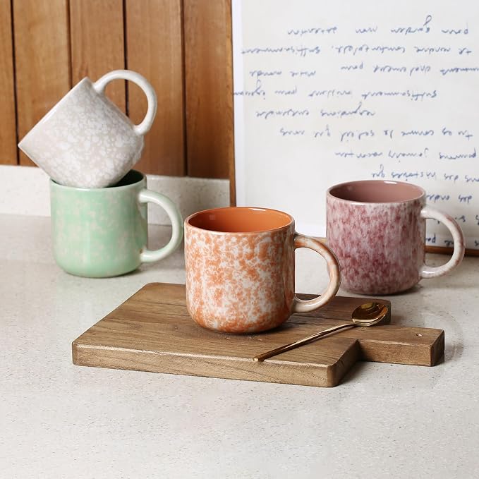 MONITO 12 OZ Coffee Mugs Set of 6, Modern Coffee Mugs Set with handle for Tea/Latte/Cappuccino/Milk/Cocoa. - Image 8