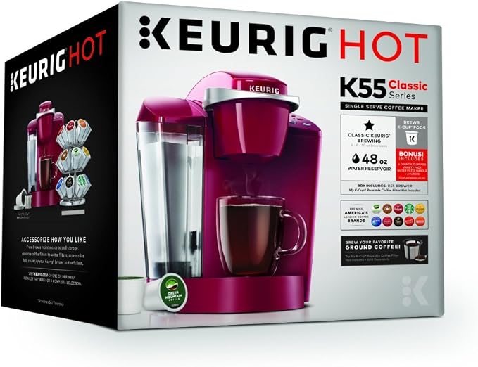 Keurig K-Classic Single Serve K-Cup Pod Coffee Maker, Rhubarb - Image 2