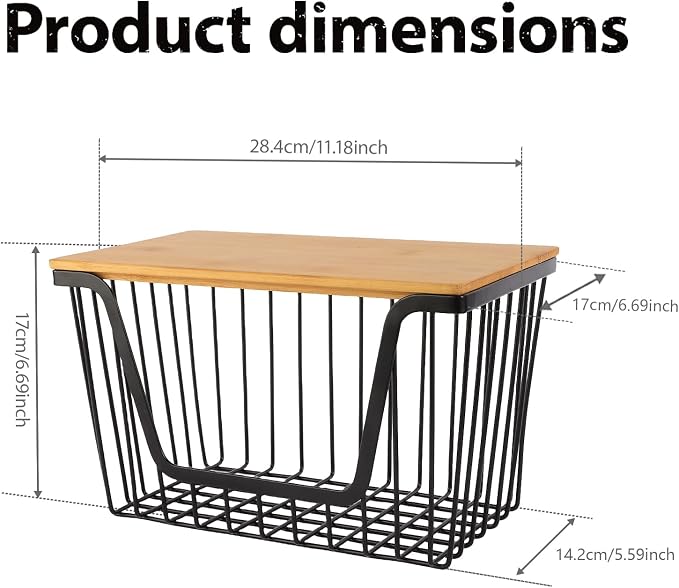 1 Pack Fruit Basket for Kitchen Counter, Stackable Pantry Organizers Storage, Large Wire Storage Basket Suitable for Storing Fruits, Onions, Potatoesand Vegetables - Image 4