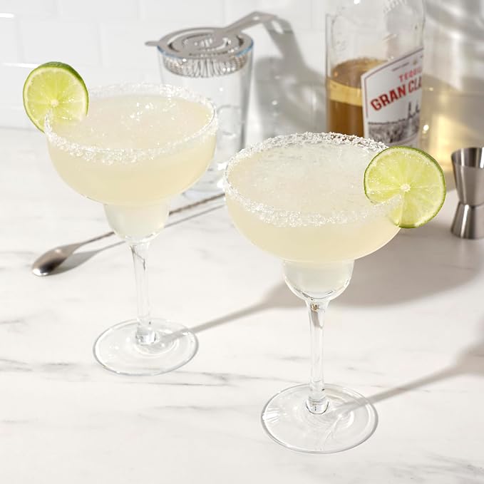 True Margarita Glass, Crystal Stemmed Cocktail Glasses, Dishwasher Safe, Mixed Drink Glasses, Daquiri Glass Holds 10 oz., Set of 4, Clear - Image 5