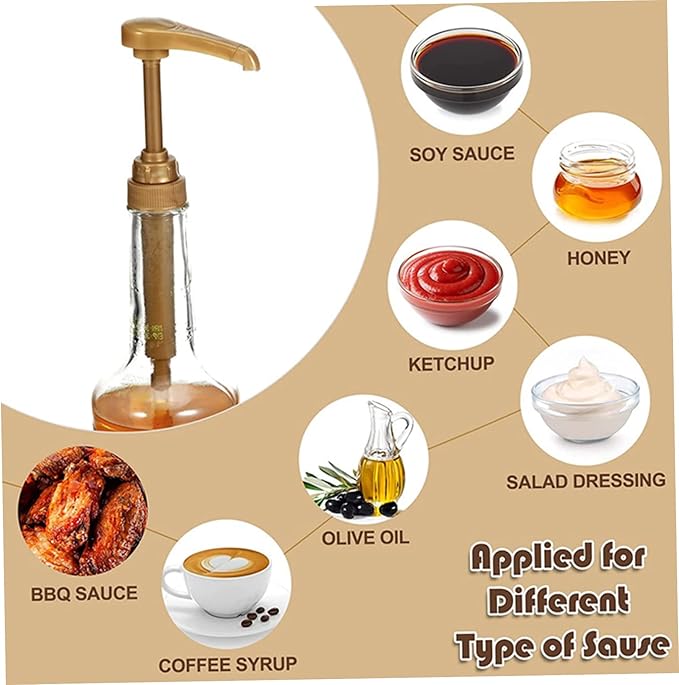 Syrup Pumps Coffee Syrup Pump Dispenser Fits 750ml Bottles Rotating Design Reusable Leakproof Pumps 10 Pcs