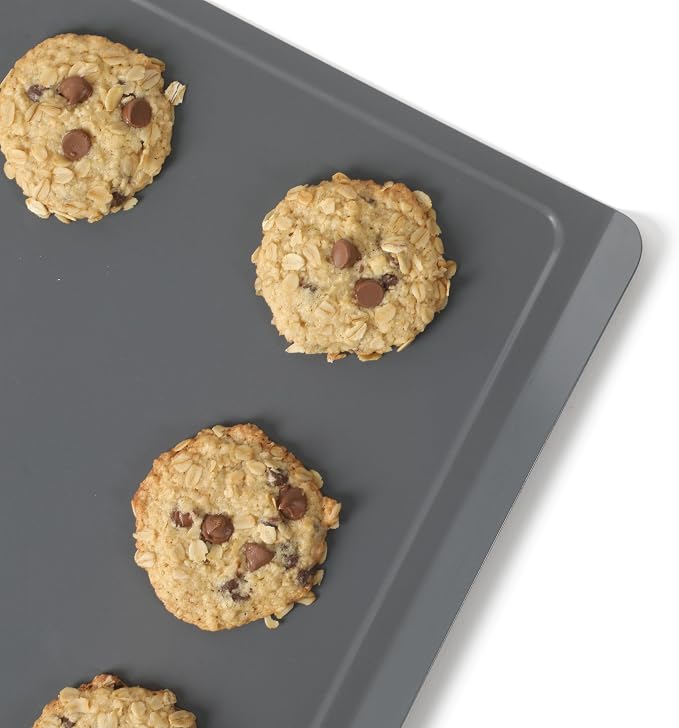 Calphalon Titan Steel Core PFA Free Nonstick 17 x 14 Cookie Sheet Baking Pan, Heavy Duty Reinforced Steel Bakeware for Even Heating, Oven Safe Baking Tray for Cookies - Image 4