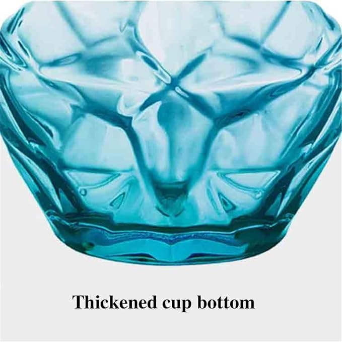 drinking glassware Blue Textured Crystal Glass Cup, 400/500ml(Large) - Image 6