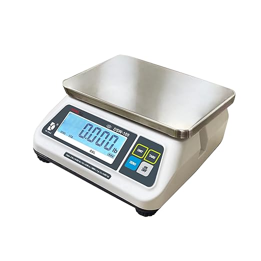 VisionTechShop DSW-100 Portion Food Scale with Single LCD Display, Stainless Steel Platter, 15lb Capacity, 0.005lb Readability, Lb/Oz/Kg/g Switchable, Low Profile Design, NTEP #22-007, NSF Certified