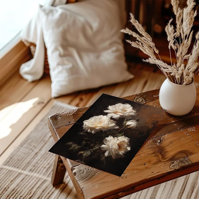 XOCUUI Vintage Flowers Canvas Wall Art Unframed Wall Decorations Mid Century Modern Wall Decor Botanical Wall Art for Farmhouse Kitchen Office Bathroom Decor 8x10 - Image 5