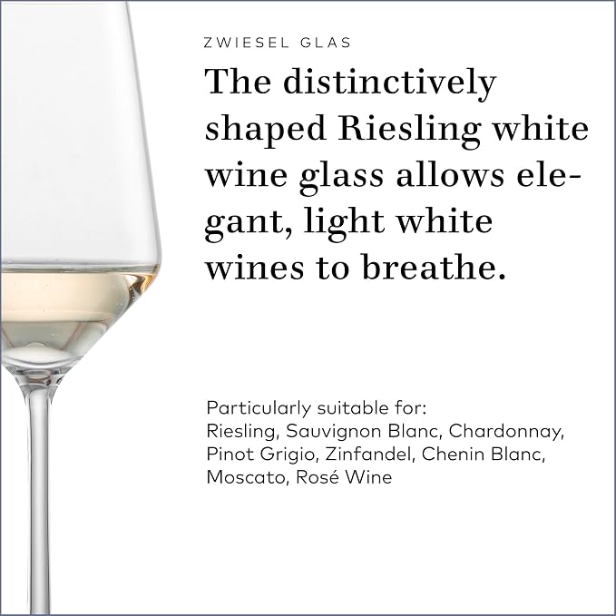 Zwiesel Glas Pure Riesling White Wine Glass (Set of 6), Wine Glasses for White Wine, Dishwasher-Safe Tritan Crystal Glasses, Made in Germany (10 Ounce) - Image 3
