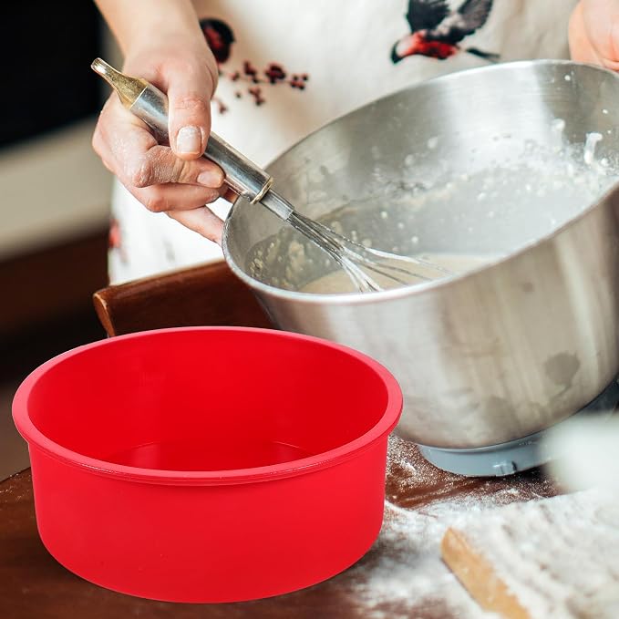Cabilock Silicone Cake Tin Round Shape Non-stick Baking Heat for Mousse Muffin Jelly Pudding - Image 7