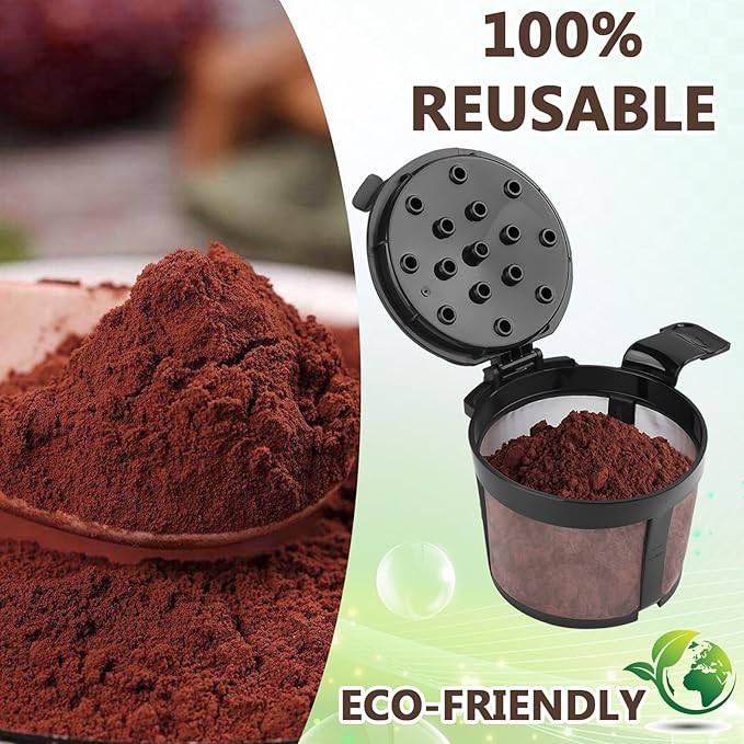 2pack Coffee Filter Basket with Ninja PB051 / PB040 / PB041ST | Reusable Coffee Filters for Ninja Coffee Maker | Ninja Coffee Filters Accessories(2 Coffee Filters and 2 Coffee Coasters)