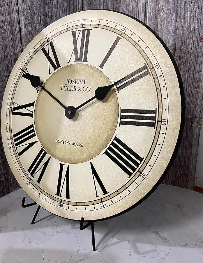 The Big Clock Store Waterford Wall Clock | Handcrafted in USA | Silent Non-Ticking Mechanism | Beautiful Color | Rustic Decor for Living Room | Battery Operated (12-Inch) - Image 2