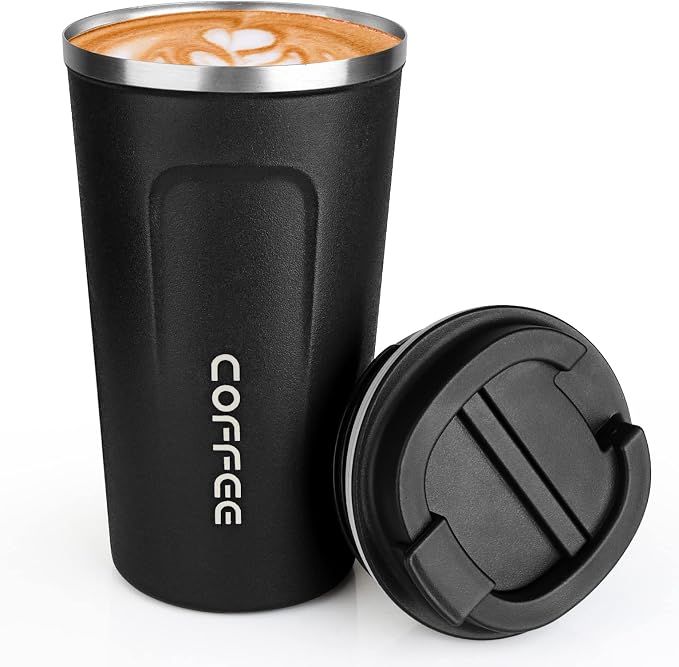MOMSIV 17oz Travel Coffee Mug, Insulated Coffee Cup with Leakproof Lid | 6-Hour Heat Retention, 360°Leak proof, Vacuum Stainless Steel Double Walled, BPA-free, Reusable And To Go Coffee Mug by MOMSIV
