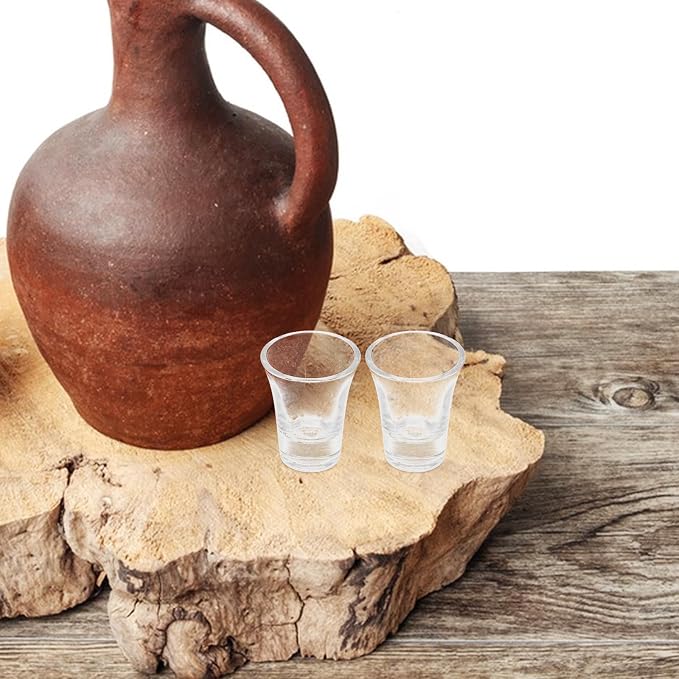 Garneck 10pcs Elegant Vintage Glass Liqueur Cup 20ml Small Drinking Chalice for Wine Tasting, Space-saving and Easy to Clean Glassware Suitable for Communion and Home Use - Image 6