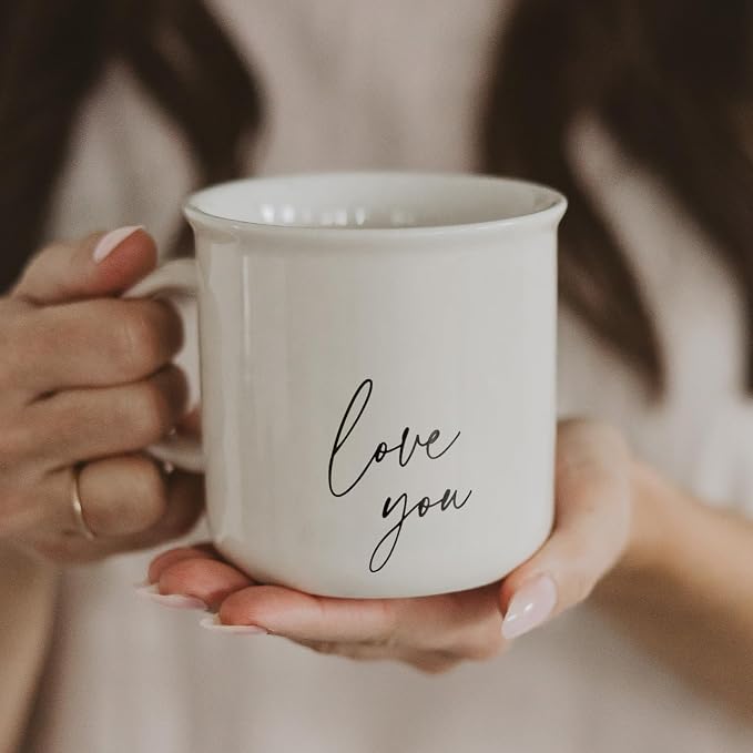 Sweet Water Decor Love You Coffee Mug, 11 oz Ceramic Cup, Dishwasher & Microwave Safe, Cute Mug for Moms, Wife & Grandma, Mother's Day & Birthday Gift Idea, For Tea & Espresso - Image 4