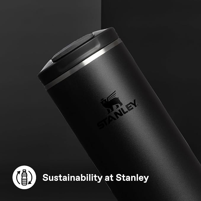 STANLEY 1913 Transit Flip Top Mug 0.6L - Black | Keeps 6 Hours Hot - 12 Hours Cold - Leakproof - Dishwasher Safe - Car Cup Holder Compatible - Image 4