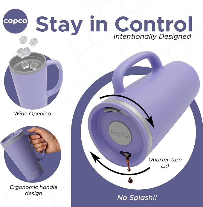 Copco Cone Desk Mug 16 Oz - Light Purple, Set of 2 - Image 6