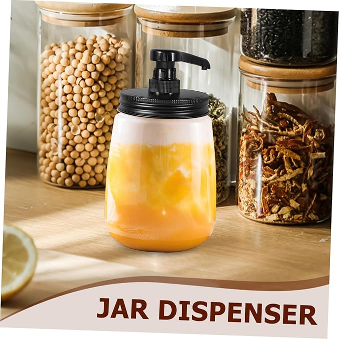 Mason Jar Syrup Dispenser Pump Replacement for Bottles Kitchen Bottle Pump for Honey Sauce and Syrup Easy Operation Versatile Condiment Dispenser for Pantry and Dining
