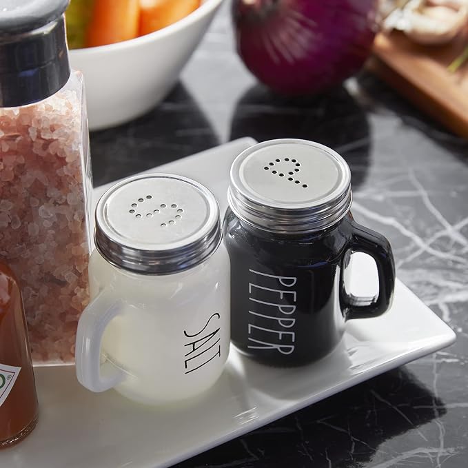 Salt and Pepper Shakers Set, ZOSUJO 4 oz Cute Salt Pepper Shaker, Kitchen Decor for Home Restaurants Wedding, Glass Black White Sets with Stainless Steel Lids - Image 6
