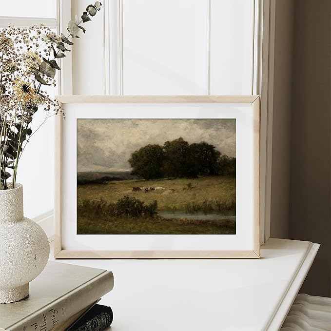 XOCUUI Unframed Canvas Wall Art Vintage Decor, Home Decor Vintage Landscape Oil Painting Canvas Wall Art Decorations for Living Room Kitchen Office Farmhouse Bathroom Decor, 11"x14" - Image 2