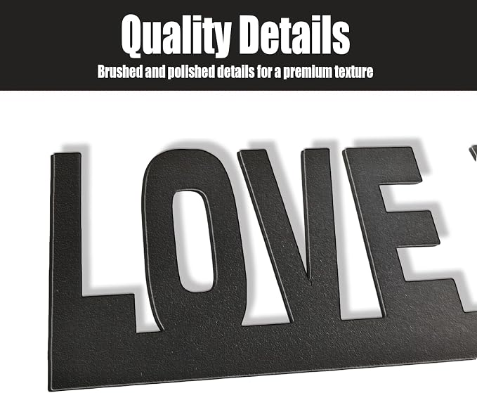 2025 New Year Gift - Cute Metal Door Topper Love You Bye Over Door Frame Decor Corner Sign Black Ornaments Wood Decorations Funny Christmas (LOVE YOU BYE) - Image 5