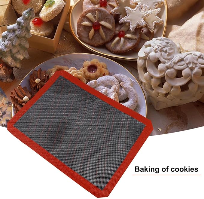 Heat Resistant Bakeware Liner Silicone and Glass Fiber Baking Mat Non-stick Oven Pad for Baking Cookies Pizza Pastry and Bread in Kitchen - Image 9