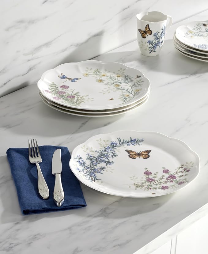 Lenox 897794 Butterfly Meadow Herbs Dinner Plates, Set Of 4 - Image 3