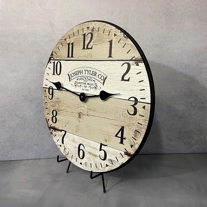 Vintage Barnwood Wall Clock | Ultra Quiet Quartz Mechanism | Hand Made in USA Beautiful Crisp Lasting Color | Comes in 8 Sizes | 24-Inch - Image 2
