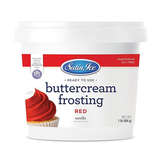 Satin Ice Red Buttercream Frosting - 1lb - Pail