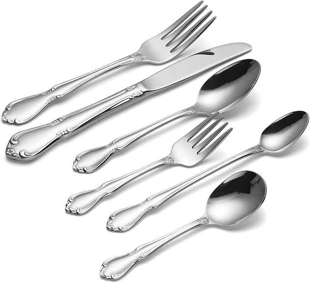 Oneida Silverware, Chateau Fine Flatware Feeder Spoon, Service For 1, Dishwasher Safe, 18/10 Stainless Steel, Rust Resistant, Home and Kitchen Utensils, Feeder Spoon (Silver, 1 Piece) - Image 3