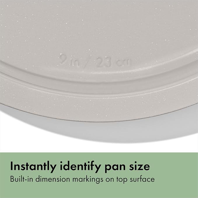 OXO Good Grips Non-Stick Pro Ceramic Coated Metal Bakeware Cake Pan — 9 in Round — Basil, Round Baking Pan for Layered Cakes - Image 6