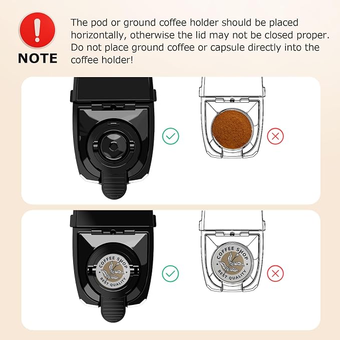 Bonsenkitchen Single Serve Coffee Maker, 6-14 oz Brew Sizes, Brewing | Travel Mugs Friendly, Compact Portable Coffee Machine for Small Spaces, Ideal for Kitchen - Image 9