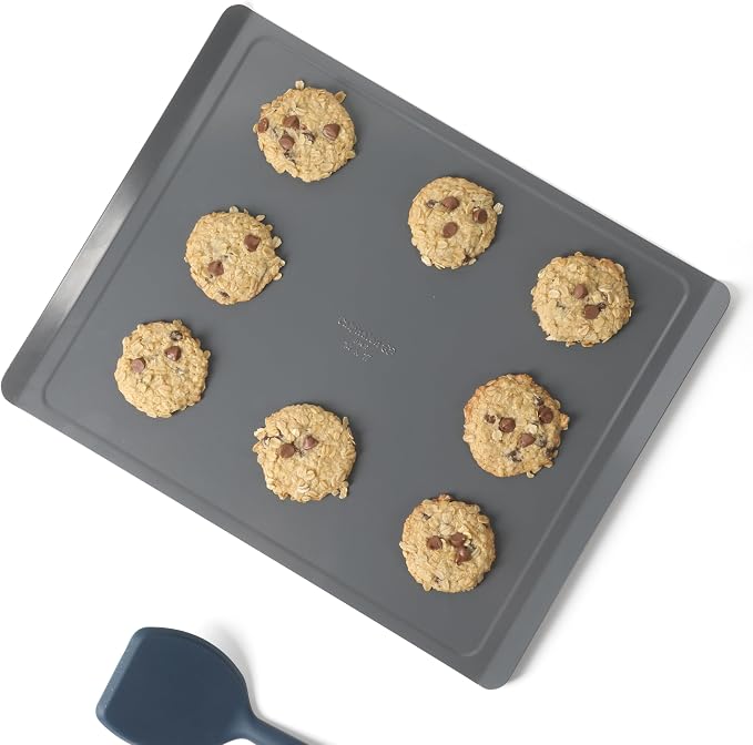 Calphalon Titan Steel Core PFA Free Nonstick 17 x 14 Cookie Sheet Baking Pan, Heavy Duty Reinforced Steel Bakeware for Even Heating, Oven Safe Baking Tray for Cookies - Image 3