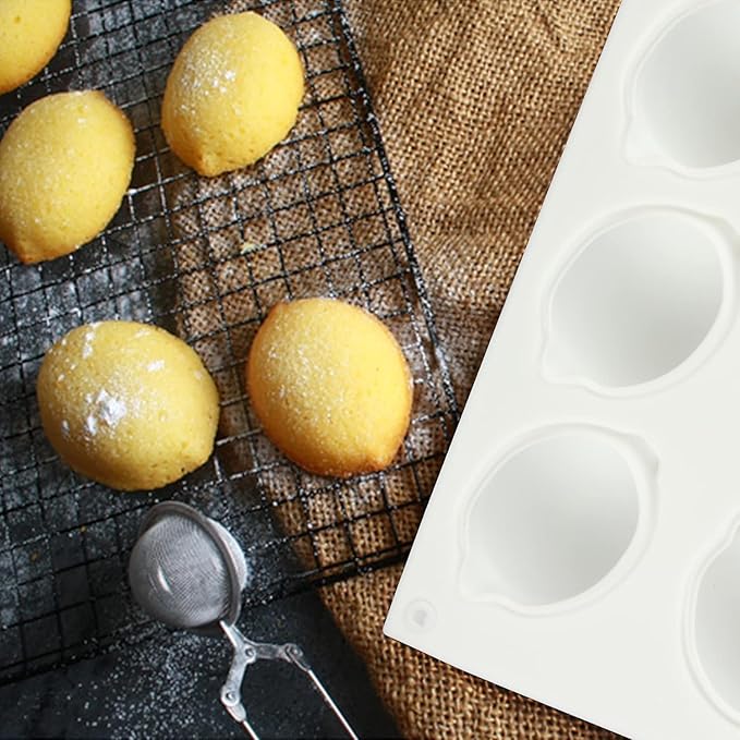 Lemons Shape Silicone Chocolate Mold for Baking Mousse Cake, 3D Silicone Baking Mold for Pastry Candy Cake Decoration (15-Cavity)